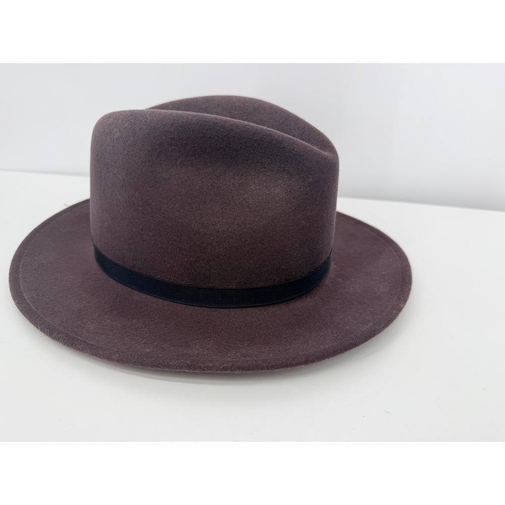 Country Gentleman Fedora Mens Medium Plum Brown Wool Lite Felt Water Repellent